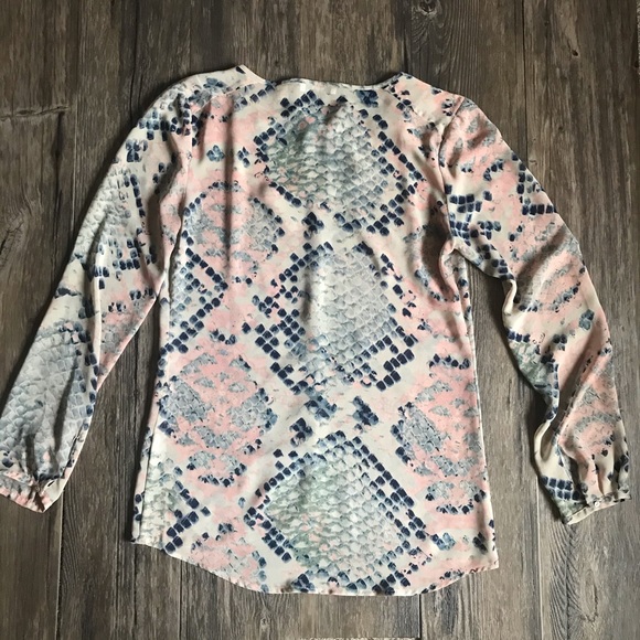 MEXX Blouse Pinks Blue Grey Snake Print - Picture 5 of 10
